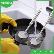 [Ababixa] Kitchen Cleaning Brush Dishwashing Brush Dish Scrubber with Handle Multifunctional for Pots, Pans, Counter Cast Iron Brush