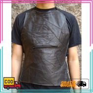 Rompi Kulit Motor Vest Penahan Anti Angin Pelindung Dada Windbreaker 1 Sisi Saku Depan Strep All Siz