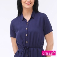 Crissa Single Twill Woven Short Sleeves Dress CSDT25-0052