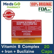 APPETREX Multivitamins 20 Tabs - Vitamin B Complex Iron + Buclizine