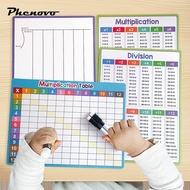 [Phenovo] 4 Pieces Times Table 8" x 11" for Kids Students Dry Erase Board for Home