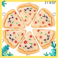 YOHII Pizza Charms, Resin 0.93 inch(23.5mm) wide 30Pcs, Smooth and comfortable to touch (4.5mm) thic