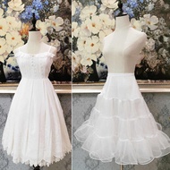 Girl Lolita Dress Petticoat Crinoline Hoop Medium Length Skirt Pannier Skirt Girl Petticoat Pannier 