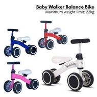 BASIKAL 4 RODA SKUTER KANAK KANAK 4 Wheels Baby Sport Balance Walker Glider Bike Baby toys Balance C