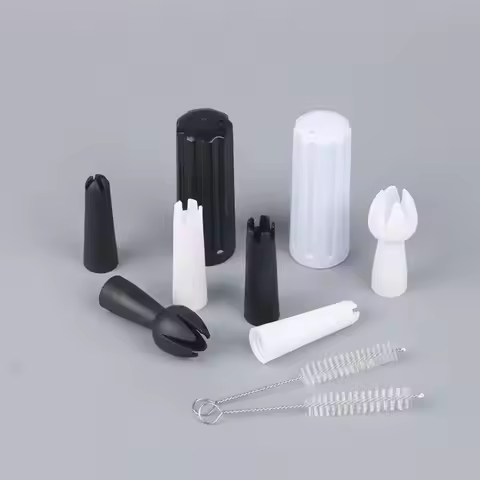 5Pcs/Set Decorating Mouth Cream Foamer Base Tips Holder Cake Biscuit Tools Whipping Tip Mounting Mou