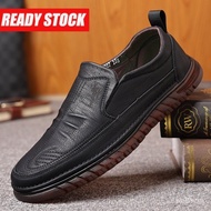 CODD [Ready stock]High Quality Men Leather Shoes Slip On Leather Loafer Shoes Black Rubber Shoes For Men Y2CY VCB