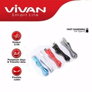 Data Cable Type C 1M Original Vivan Cable Data Type C Fast Charging 1M