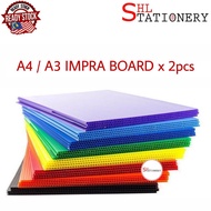 A4 / A3 Impra Board (2 pcs) Polyplast Board / PP Straw Board / Plastic Board / Flute Board / Corruga