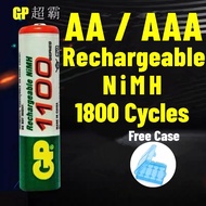 GP NiMH Rechargeable Battery AA / AAA. Nickel-Metal Hydride (NiMH) Up to 1800 Cycles