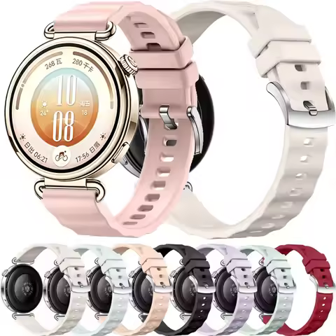 18mm Official Silicone Strap For Huawei Watch GT7 GT6 GT5 GT4 41mm Bracelet Wristband Xiaomi Watch S