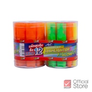 [12แถม12] Elfen ปากกาไฮไลท์  ปากกาเน้นข้อความ โกล จำนวน 24 ด้าม