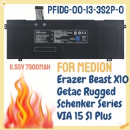 PFIDG-00-13-3S2P-0 11.55V 7900mAh Laptop Battery For Medion Erazer Beast X10 Getac Rugged Schenker S