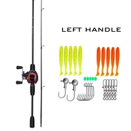 FRRTC Fishing Full Set 168cm 180cm Casting Fishing Rod M Power 7.2:1 Gear Ratio Casting Fishing Reel