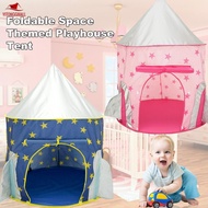 Rocket Ship Pop Up Kids Tent Foldable Space Themed Playhouse Tent Portable Pop Up Play Tent with Storage Bag  SHOPSKC0956