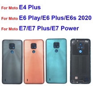 Back Battery Door Housing For Motorola Moto E4 Plus E6 Play E6 Plus E6S 2020 E7 Plus E7 Power Rear B