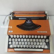 老式古董德國UNIS機械純金屬殼黃色英文打字機 前南斯拉夫出30023