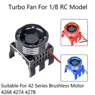 Turbo Fan Full Alloy Heat Sink with LED Light For 1/8 RC Model Brushless Motor 4268 4274 4278