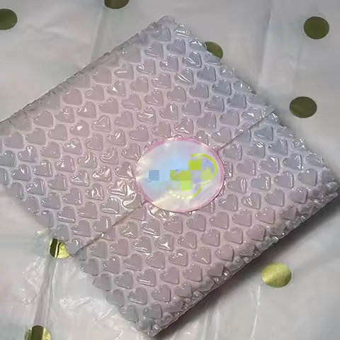 Pink Heart-Shaped Bubble Love Thickeneded Shockproof Fragile Protective Packaging Film