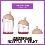 [MIMIJUMI] Baby Feeding Bottle 4oz/120ml or 8oz/240ml Nipple Shape Teat Soft Silicone Teat Mimick Mo