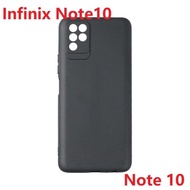 Infinix Note 10 - Infinix Note 10 Pro Macaron list soft case hitam