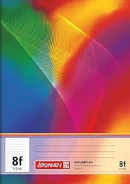 Brunnen 104590802 Exercise Book A5 16 Sheets 5X7 mm Squared Paper with Margin