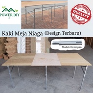 Foldable Table Rack NIGHT Market Folding Table Stand Plywood Kaki Meja Besi Lipat Pasar MALAM NIAGA