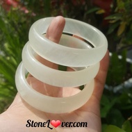 White jade Stone Bangle