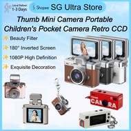 Portable Thumb Flip Mini Camera 4K Digital Camera Campus Retro CCD Digital Zoom Digital Photography 
