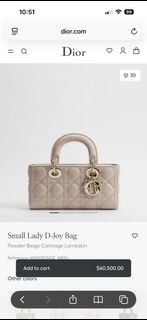 Dior Small Lady D Joy Beige