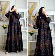 Gamis etnik rayon viscose premium gamis motif etnik