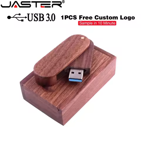 USB 3.0 Flash Drive High Speed Wooden Saber 16G Rotating Pen Drive 64G Memory Stick Photography Wedd