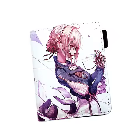 Anime Violet Evergarden Girls Boys Wallet Cartoon Short Purse with Coin Bag