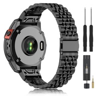 22mm Metal Watch Bands for Garmin Fenix 7 Pro/7/6 Pro/6,Stainless Steel Quickfit Strap for Fenix 5 P