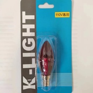 [特價]LED專利小燭泡 1W 紅光 E12