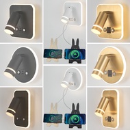 Reading Wall Lamp USB Charging Wall Light Bedside Ambient Lighting Indoor Room Decor For Bedroom Liv