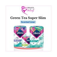 Libresse Slim Liner Green Tea Longer & Wider (30s) I Slim Liner (32s) I Super Slim Pantyliner (40s)