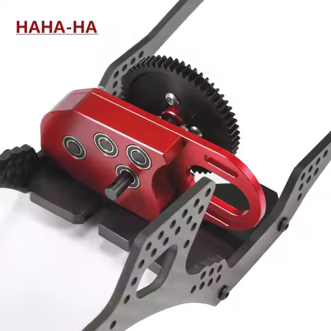 Aluminum 2Low Transmission 30% OD Gearbox with Delrin Skid Spur Gear for 1/10 RC Crawler Capra SCX10