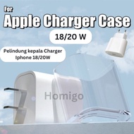 Homigo iPhone Charger Head Protector Adapter Case 18 W / 20 W Silicone Material Clear Color iPhone C