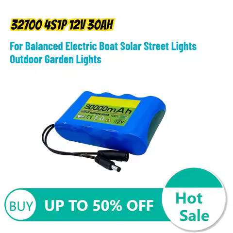 32700 4S1P 12V 30Ah Lithium Battery Built-in BMS for Balanced Electric Boat Solar Street Lights Outd