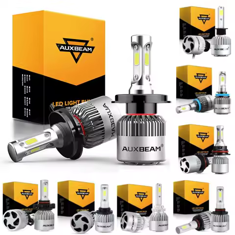AUXBEAM 72W 8000LM Car LED HeadLight Bulbs Fog Light Bulb H4 H13 H1 H11 9004 9005 9006 880 881 5205 