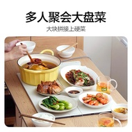 🥩QM mokkom Moke Dishes Warming Plate Folding Dishes Warming Keeping Plate Multi-Functional Household Food Insulation Boa