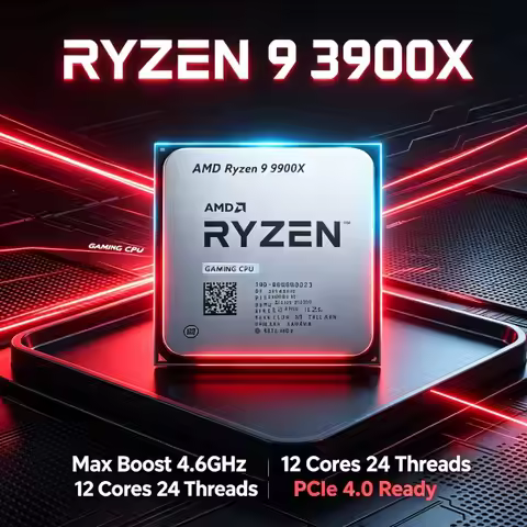 Ryzen 9 3900X AMD Processor Up To 4.6GHz Boost 64MB L3 Cache AM4 CPU For Content Creation and Gaming