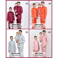 🔥Sedondon Raya🔥 Oren Bata/Burgundy/Silver Grey/Soft Pink Baju Melayu Modern SlimFit 3XL 4XL 5XL
