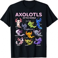 Axolotl Kawaii Axolotls Of The World Axolotl Animals T-Shirt