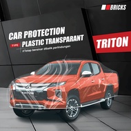 TRITON 4X4 Double Cabin Car Cover, XFORCE Plastic Transparent Waterproof Car Cover Mitsubishi TRITON