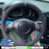 For Subaru Forester 2008-2012 Impreza 2008-2011 Legacy 2008-2010 Exiga 2 DIY Black Suede Car Steerin
