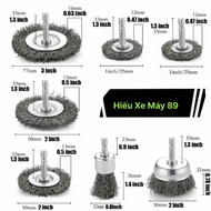 9-PIECE STEEL BRUSH SET - 6LY HEXAGONAL Clamp BODY RUST BRUSH