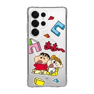 蠟筆小新像素小新與小葵防摔透明SAMSUNG手機殼