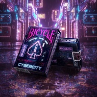 Bicycle American Original Cyberpunk Flower Cut Playing Cards CYBERCITY Bicycle Card Black Core Embos