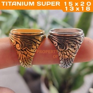 Ring cincin titanium super tanam 13x18 dan 15x20